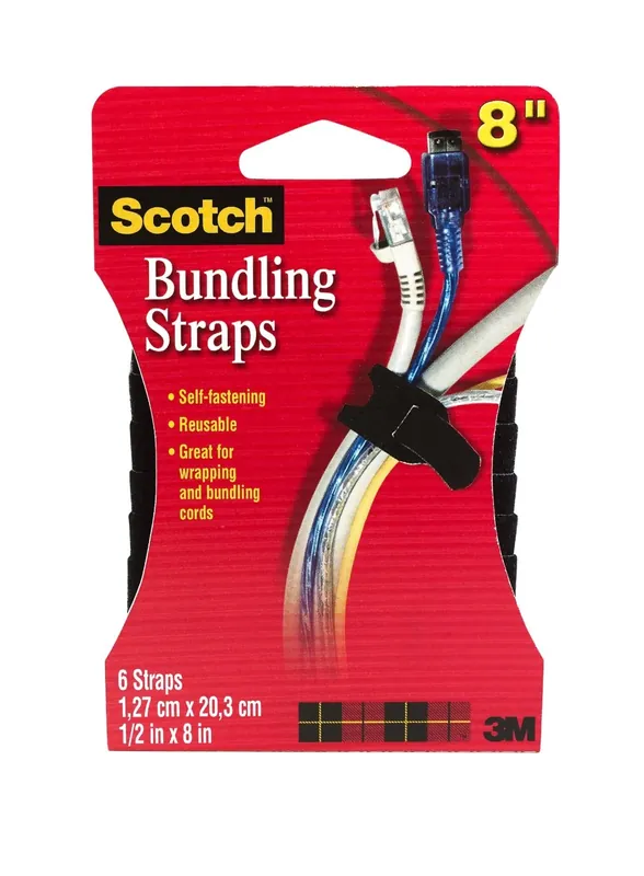 Scotch Medium Foam Bundling Straps 8 In. L 5 Pk