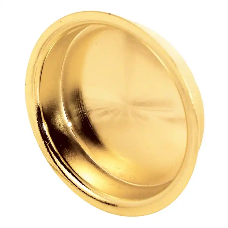 Prime-line Brass-plated Steel Sliding Wardrobe Door Pull Handle, 2-1/8-inch Hole