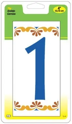 Hy-Ko Products TL-40-1 4 In. Ceramic Tile Number 1