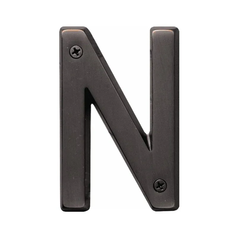 4 Inch Old World Bronze Prestige Series Dimensional Letter N