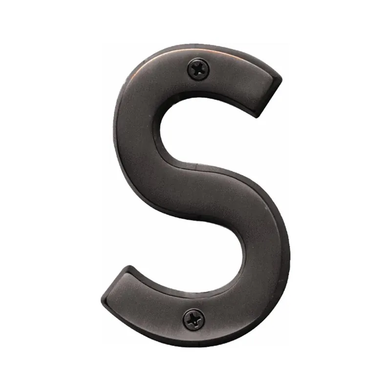 4 Inch Old World Bronze Prestige Series Dimensional Letter S