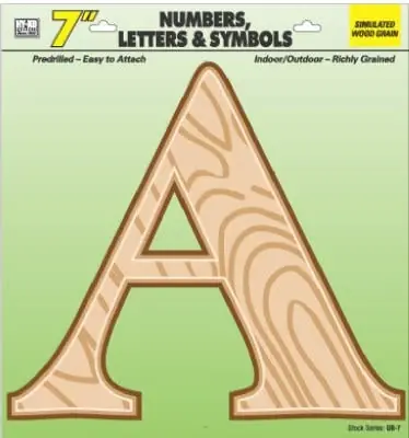 Gb-7/a 7 Inch Wood Grain Poly Letter A