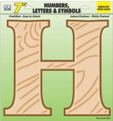 Hyko Prod. GB-7/H 7" Poly Letter H