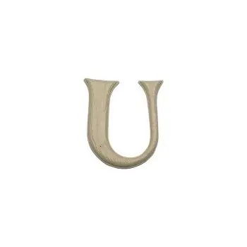 7 Inch Simulated Wood Grain Poly Letter U - Model Gb-7/u