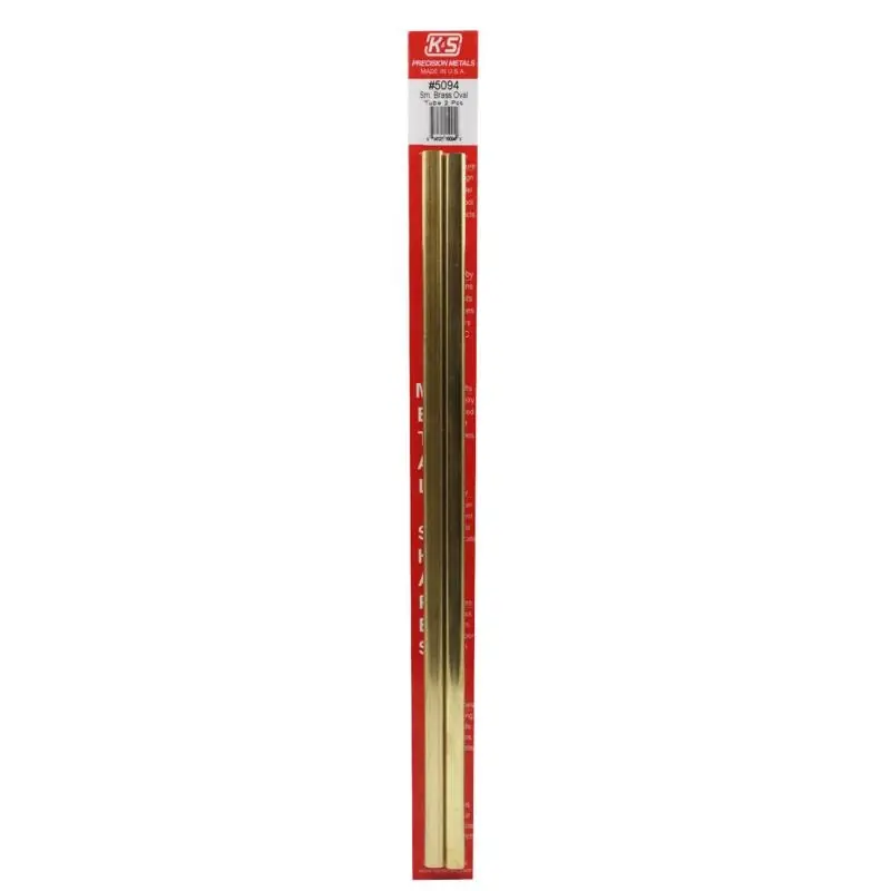 K&S .350 In. W X 12 In. L Oval Brass Tube 1 Pk
