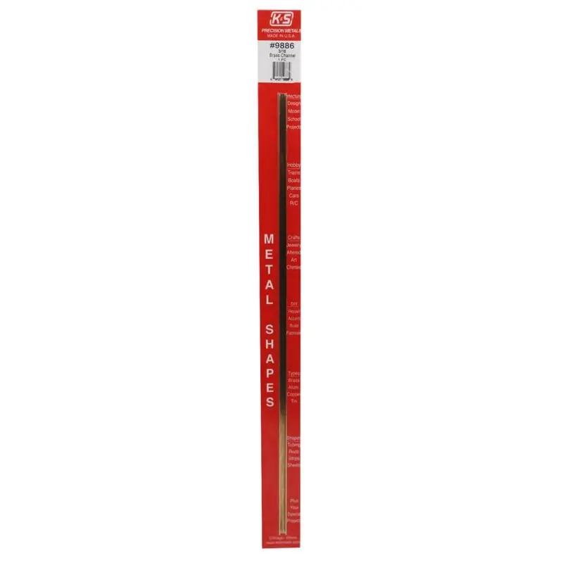 K&S 1/8 In. W X 12 In. L Rectangular Brass Tube 1 Pk