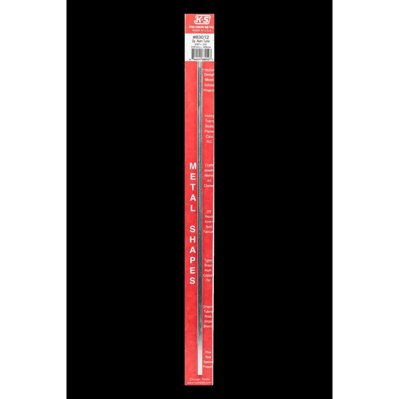 K&S 12 In. L Square Aluminum Tube