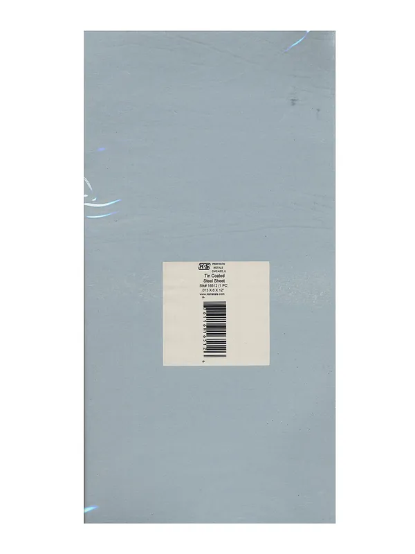 0.013 In. X 6 In. W X 12 In. L Tin Coated Carbon Steel Sheet Metal