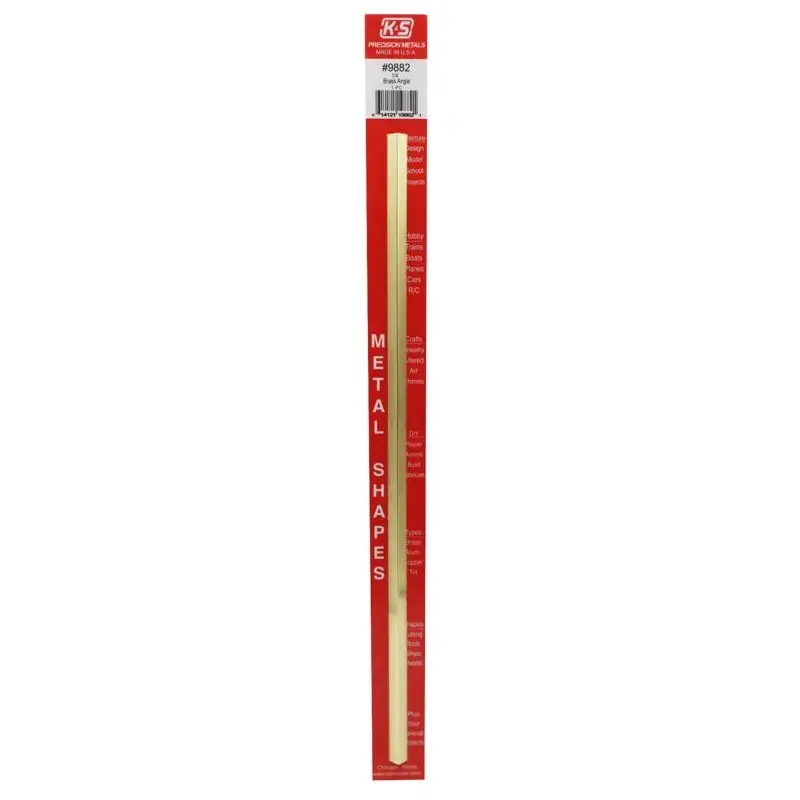 0.014 In. X 0.25 In. X 12 In. Brass Angle - Model K-s9882
