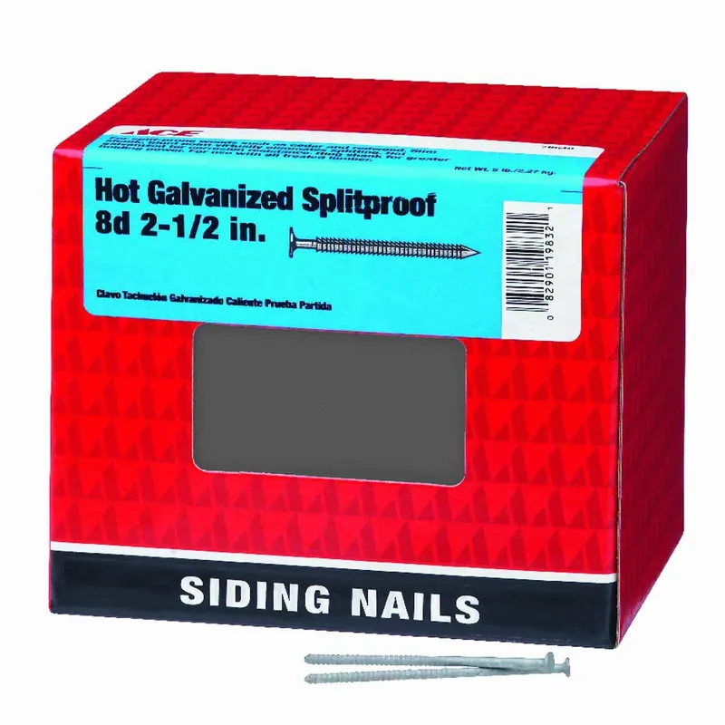 8d 2-1/2 In. L Hot-dipped Galvanized Steel Siding Nails - 5 Lb. Box