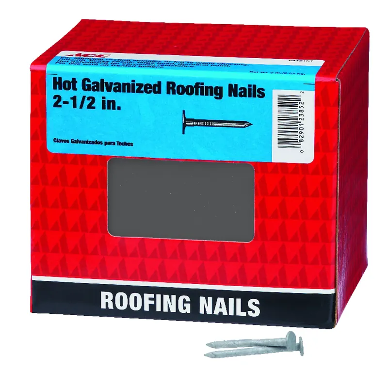 Ace 2-1/2 In. L Roofing Hot-Dipped Galvanized Steel Nail Smooth Shank Large 5 Lb.