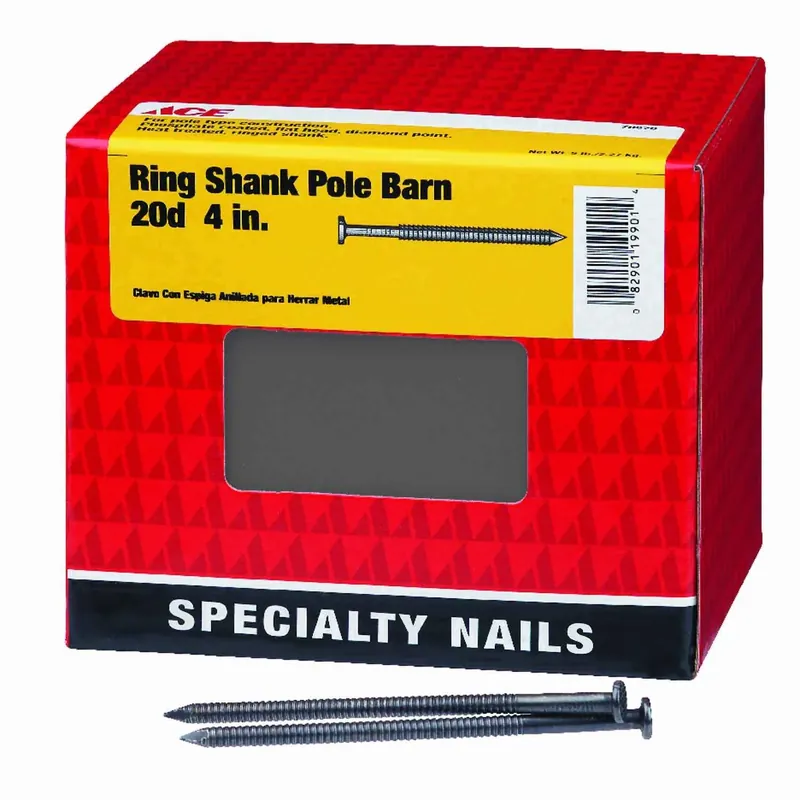 Ace 20D 4 In. L Pole Barn Steel Nail Flat Head 1 Pk 5 Lb.