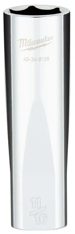 1/2 In. Drive 11/16 In. 6-point Deep Socket With Four Flat Sides
