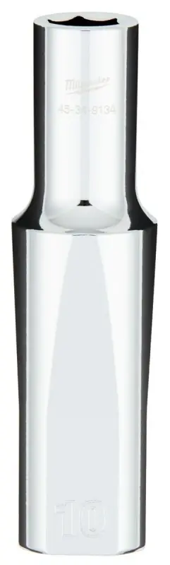 1/2 In. Drive 10 Mm 6-point Deep Metric Socket With Four Flat Sides