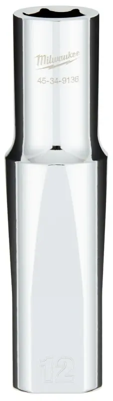 1/2 In. Drive 12 Mm 6-point Deep Metric Socket With Four Flat Sides