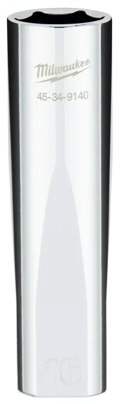 1/2 In. Drive 16 Mm 6-point Deep Metric Socket With Four Flat Sides