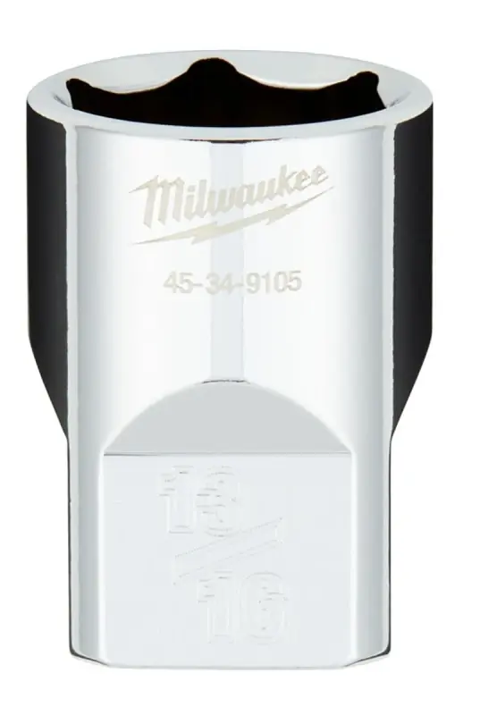 1/2 In. Drive 13/16 In. 6-point Shallow Standard Socket With Four Flat Sides
