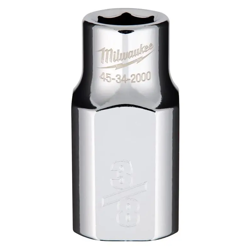 3/8 Inch X 1/2 Inch Drive Sae 6 Point Standard Socket - 1 Piece