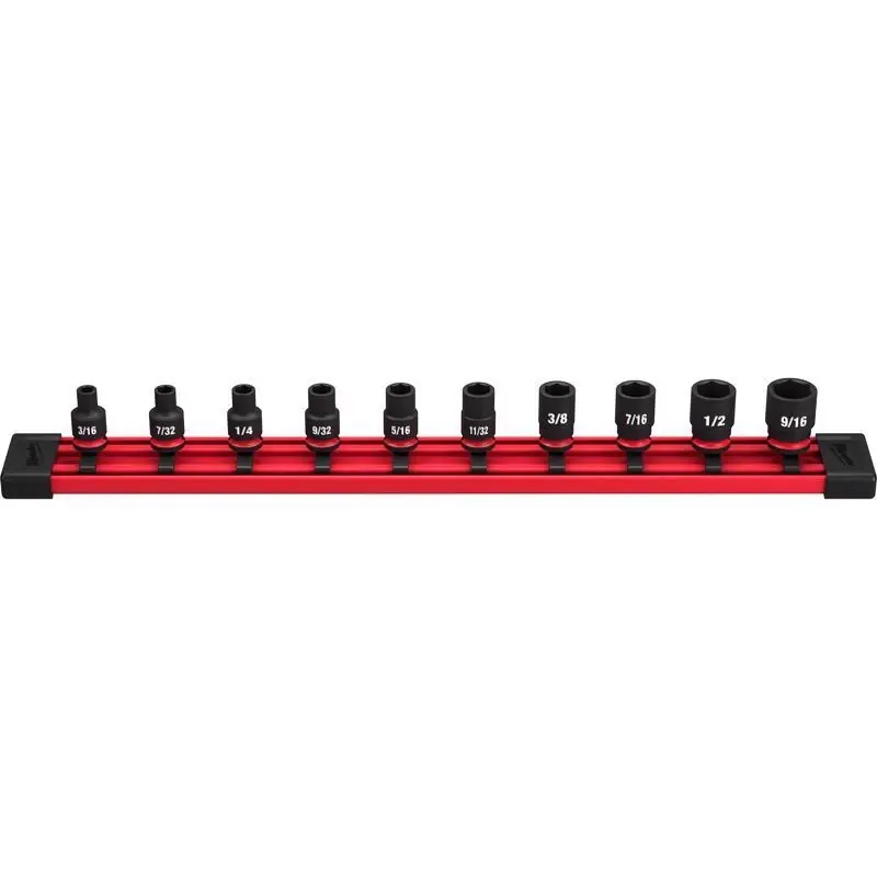 Shockwave 1/4 In. Drive Sae 6 Point Standard Shallow Socket Set 10 Piece
