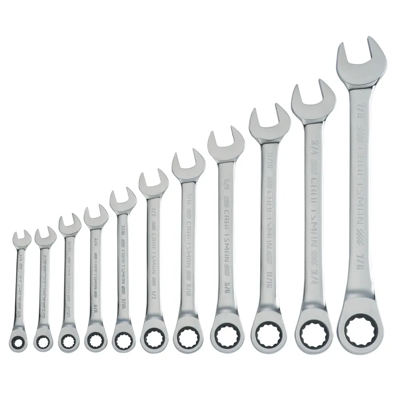 11 Piece Sae Ratcheting Combination Wrench Set For Versatile Applications