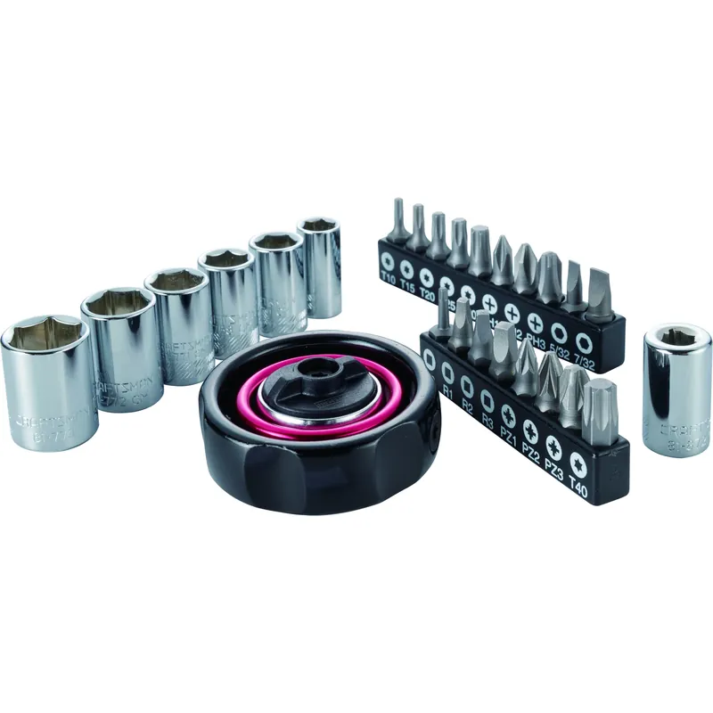 1/4 In. Drive Palm Socket And Ratchet Set With 26 Pieces