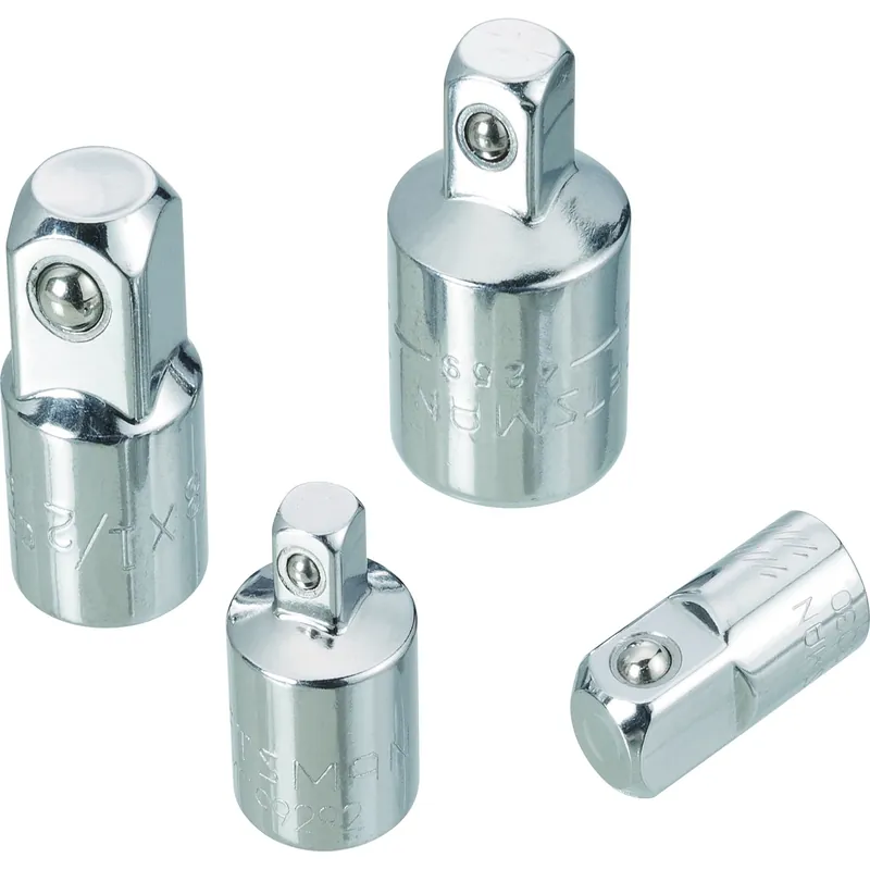 4-piece Drive Socket Adapter Set - 1/4, 3/8, 1/2 Inch