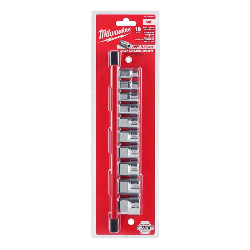 3/8 In. Drive Sae Low Profile 6 Point Socket Set 10 Piece