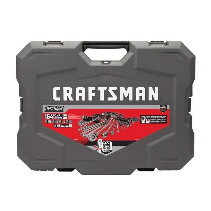 Craftsman OVERDRIVE 154‑Piece Metric/SAE Multi‑Drive 6‑Point Socket Set