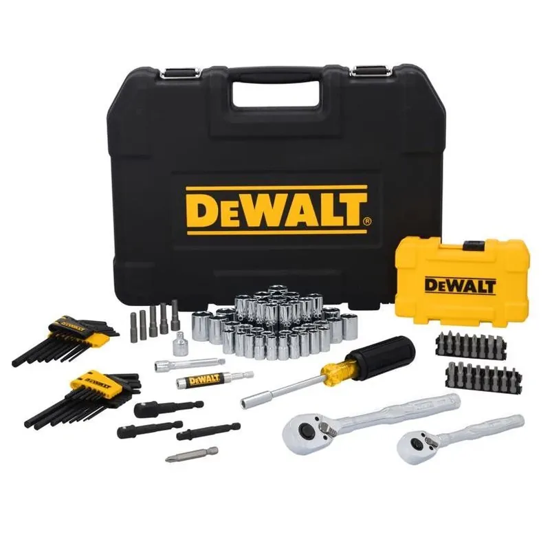 DeWalt ToughSeries 96‑Piece Metric/SAE Mechanic Tool Set – 1/4" & 3/8" Drive