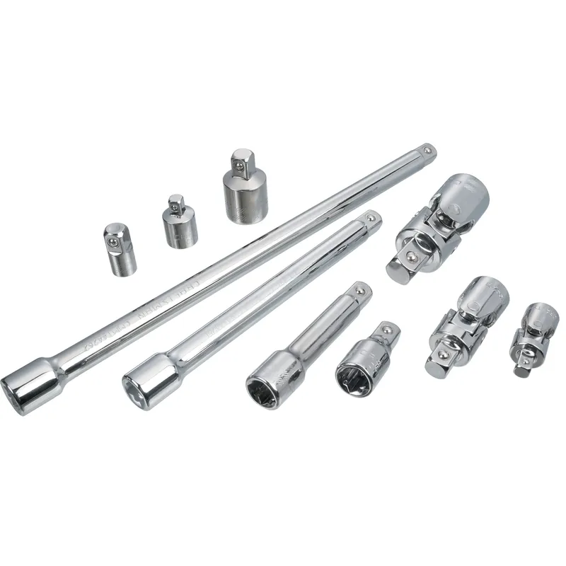 10-piece Drive Socket Accessory Set With 1/4, 3/8, And 1/2 Inch Drives