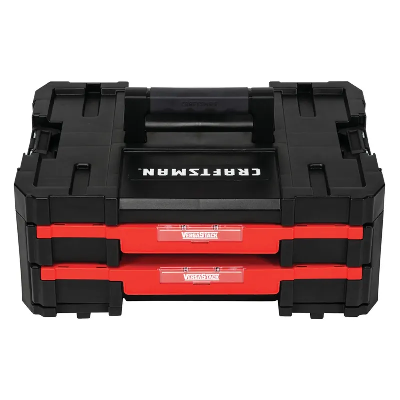 Craftsman Versastack 17 In. 2-drawer Tool Box 488 Cu In Black/red