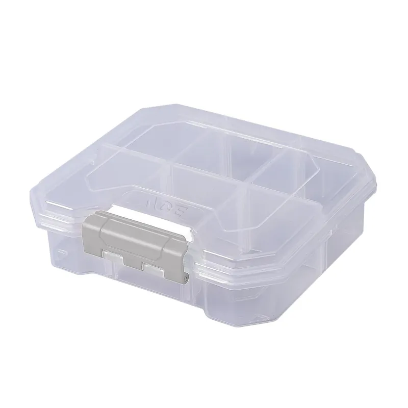 Ace 6.5" W X 2" H Clear Plastic Storage Box With 6 Compartments