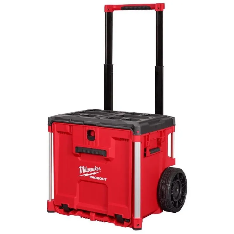 Milwaukee PACKOUT 48-22-8420 Rolling Drawer Toolbox – 250 lb Capacity, Polypropylene, Black/Red