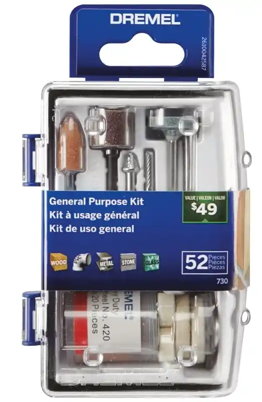 52-Pc. General Purpose Rotary Tool Accessory Micro Kit