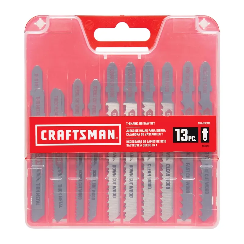 Craftsman 4.4 In. High Carbon Steel T-Shank Jig Saw Blade Set 13 Pc
