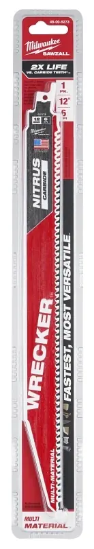 Milwaukee Wrecker 12 In. Nitrus Carbide Reciprocating Saw Blade 6 TPI 1 Pk