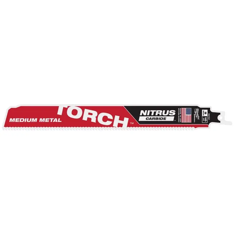 Milwaukee Torch 9 Inch Nitrus Carbide 10 Tpi Reciprocating Saw Blade
