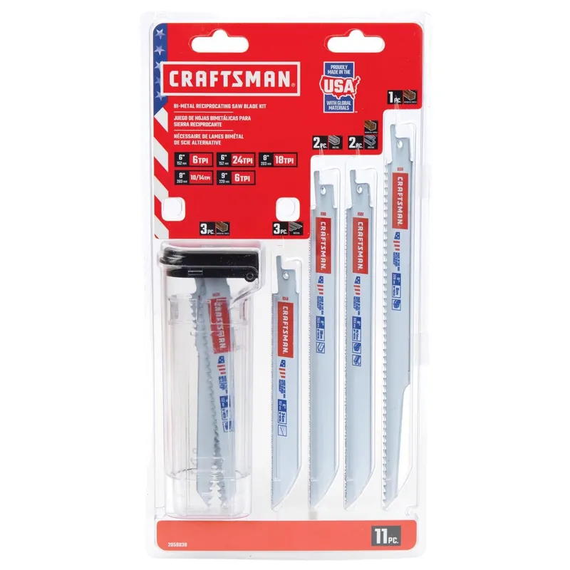 Craftsman Bi-Metal Reciprocating Saw Blade Set 11 Pc