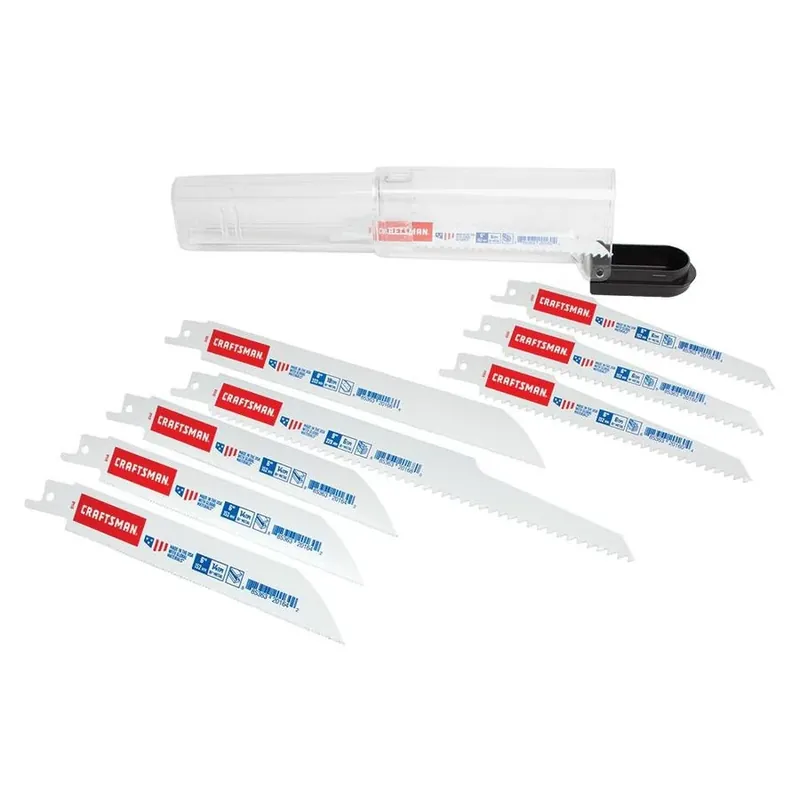 Craftsman Bi-Metal Reciprocating Saw Blade Set Assorted TPI 9 Pc