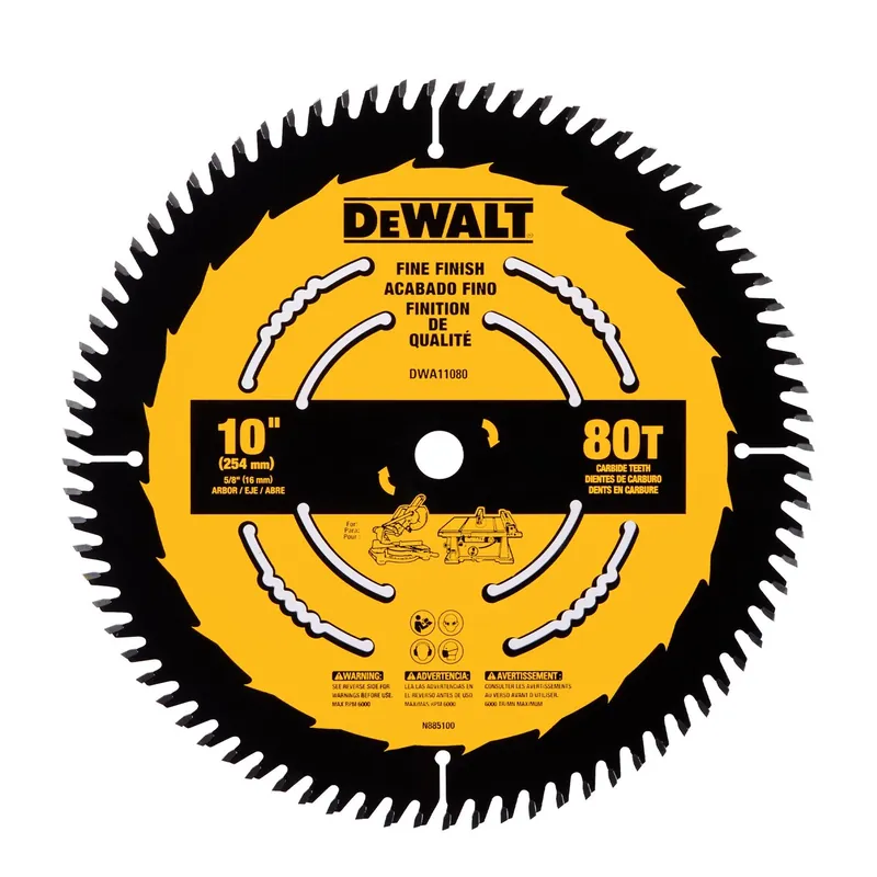 Fine Finish Circular Saw Blade, 80-Tooth X 10 In.