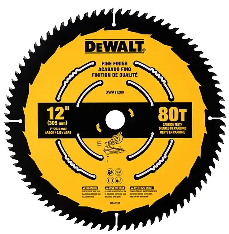 Carbide-Tipped Circular Saw Blade, 80-Tooth X 12 In.