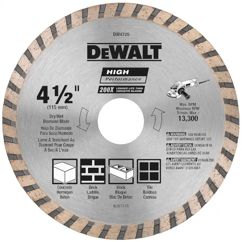High-Performance Masonry Blade, 4-1/2 In.