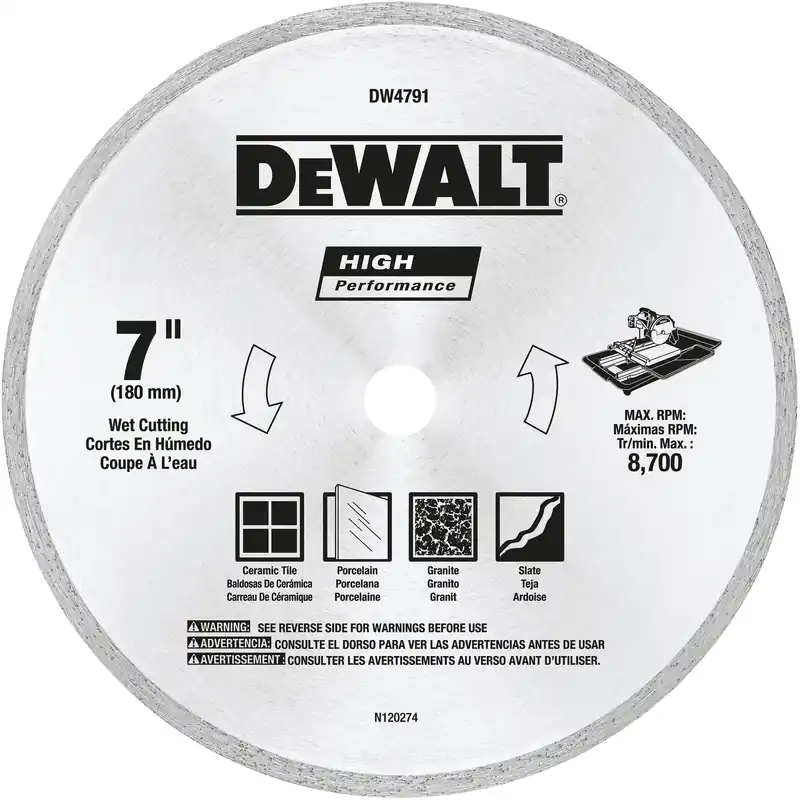 Diamond Matrix Tile Blade, .060 X 7 In.