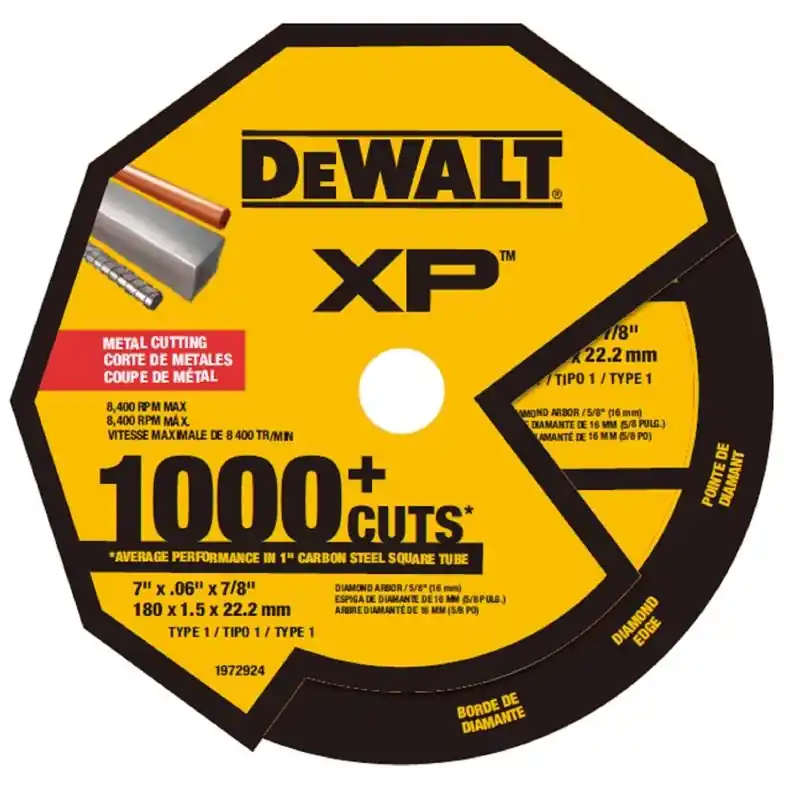 DeWalt XP 7 In. D X 7/8 In. X 0.06 In. Thick Diamond Metal Cutting Wheel 1 Pk