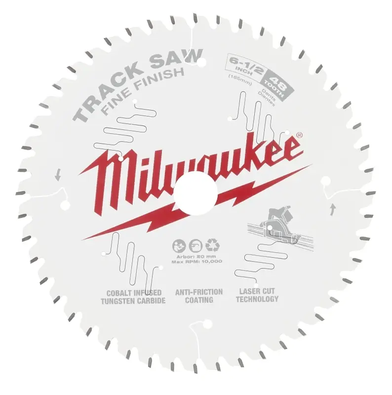 Milwaukee 6-1/2 In. D X 20 Mm Tungsten Carbide Track Saw Blade 48 Teeth 1 Pk