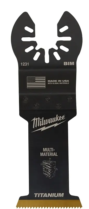 Milwaukee Universal Fit Open-Lok 1-3/8 In. W Bi-Metal Multi-Tool Oscillating Blade Multi-Material 1