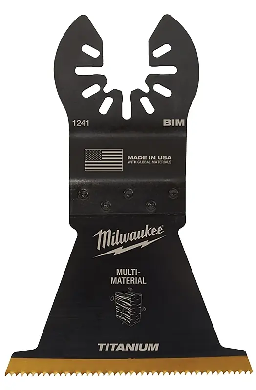 Milwaukee Universal Fit Wood And Metal 2-1/2 In. W Titanium Bi-Metal Multi-Tool Oscillating Blade Mu