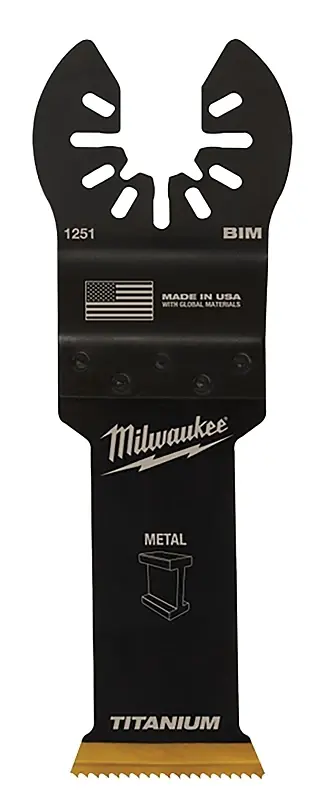 Milwaukee Universal Fit Open-Lok 1-1/8 In. W Bi-Metal Multi-Tool Oscillating Blade Multi-Material 3
