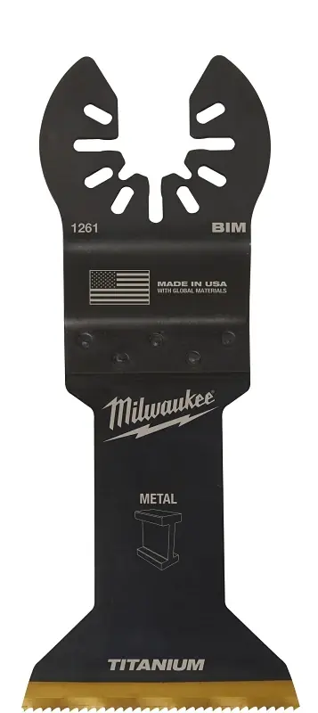 Milwaukee Universal Fit Open-Lok 1-3/4 In. W Bi-Metal Multi-Tool Oscillating Blade Multi-Material 1
