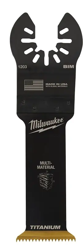 Milwaukee Universal Fit Open-Lok 1-1/4 In. W Bi-Metal Multi-Tool Oscillating Blade Multi-Material 1